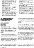 The Attitudes Of Consumers Toward Direct Advertising Of Prescription Drugs