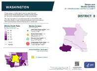 WA Congressional District 08 Stroke and Stroke Centers Map 118th Congress