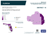 FL Congressional District 15 Stroke and Federally Qualified Health Centers Map 118th Congress
