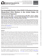 The Inequitable Burden of the COVID19 Pandemic Among Marginalized Older Workers in the United States An Intersectional Approach