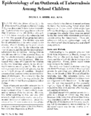 Epidemiology of an outbreak of tuberculosis among school children