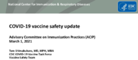COVID19 vaccine safety update