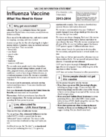 Influenza vaccine  what you need to know  flu vaccine live intranasal 20132014
