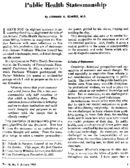 Public health statesmanship