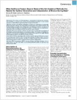 What Additional Factors Beyond StateoftheArt Analytical Methods Are Needed for Optimal Generation and Interpretation of Biomonitoring Data