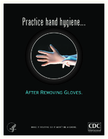 Practice Hand HygieneAfter Removing Gloves dark background