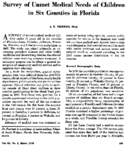 Survey of unmet medical needs of children in six counties in Florida