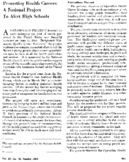 Promoting health careers A national project to alert high schools