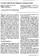 The Public Health Services Response To Hurricane Andrew