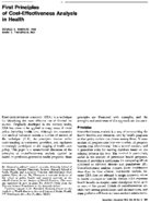 First principles of costeffectiveness analysis in health
