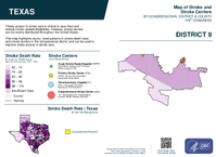 TX Congressional District 09 Stroke and Stroke Centers Map 119th Congress