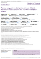 Plasma ptau181 shows stronger network association to Alzheimers disease dementia than neurofilament light and total tau