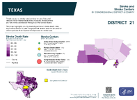 TX Congressional District 21 Stroke and Stroke Centers Map 118th Congress