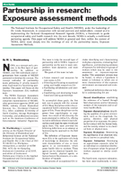 Partnership in Research Exposure Assessment Methods