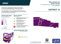 OH Congressional District 10 Stroke and Stroke Centers Map 119th Congress