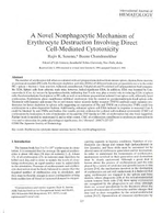 A Novel Nonphagocytic Mechanism of Erythrocyte Destruction Involving Direct CellMediated Cytotoxicity