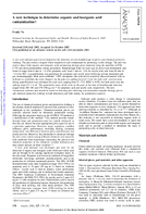 A New Technique to Determine Organic and Inorganic Acid Contamination
