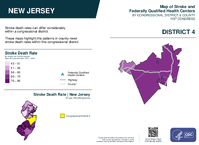 NJ Congressional District 04 Stroke and Federally Qualified Health Centers Map 119th Congress