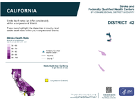 CA Congressional District 42 Stroke and Federally Qualified Health Centers Map 118th Congress