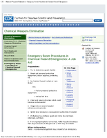 Emergency Room Procedures in Chemical Hazard Emergencies A Job Aid 2013