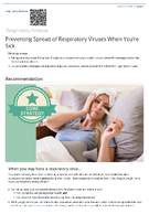 Preventing Spread of Respiratory Viruses When Youre Sick