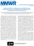 Outbreak of SARSCoV2 Infections Including Covid19 Vaccine Breakthrough Infections Associated with Large Public Gatherings  Barnstable County Massachusetts July 2021