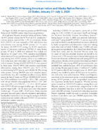 COVID19 Among American Indian and Alaska Native Persons  23 States January 31July 3 2020