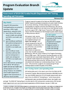 Program Evaluation Branch Updates Assessment of 2010 CDCfunded Health Department HIV Testing Spending and Outcomes