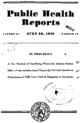 Public Health Reports  v 54 no 30  cover