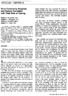 Rural community hospitals and factors correlated with their risk of closing