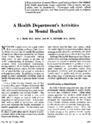 A health departments activities in mental health