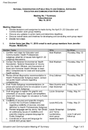 National Conversation on Public Health and Chemical Exposures Education and Communication Workgroup Meeting No 7 Summary Teleconference May 10 2010 Final Document