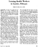 Training health workers in Gondar Ethiopia