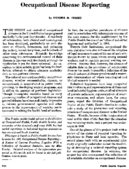 Occupational disease reporting