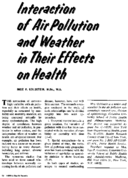 Interaction of air pollution and weather in their effects on health