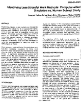 Identifying Less Stressful Work Methods ComputerAided Simulation vs Human Subject Study