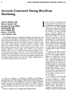 Aerosols Generated During Beryllium Machining