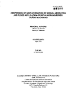 Comparison of Mist Generation of MicroLubrication and Flood Application of Metalworking Fluids during Machining