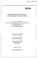 Serum InhibinB and FSH Levels in Male Polymer Production Workers