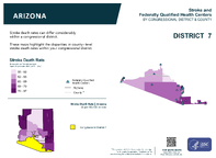 AZ Congressional District 07 Stroke and Federally Qualified Health Centers Map 118th Congress