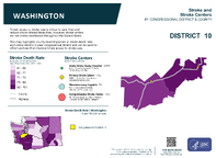 WA Congressional District 10 Stroke and Stroke Centers Map 118th Congress