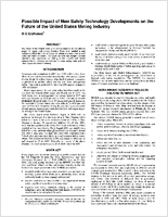 Possible Impact of New Safety Technology Developments on the Future of the United States Mining Industry