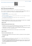 ACIP Recommendations