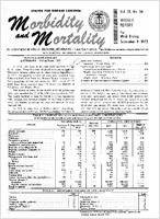 Morbidity and Mortality Weekly Report Vol 21 No 36 week ending September 9 1972