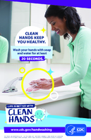 Clean Hands Keep You Healthy Public Restroom