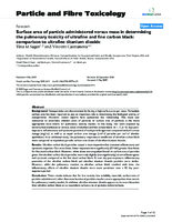 Surface Area of Particle Administered Versus Mass in Determining the Pulmonary Toxicity of Ultrafine and Fine Carbon Black Comparison to Ultrafine Titanium Dioxide