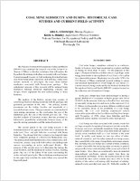 Coal Mine Seismicity and Bumps Historical Case Studies and Current Field Activity