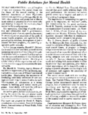 Public relations for mental health