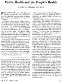 Public health and the peoples health