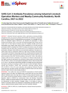 SARSCoV2 Antibody Prevalence Among Industrial Livestock Operation Workers and Nearby Community Residents North Carolina 2021 to 2022